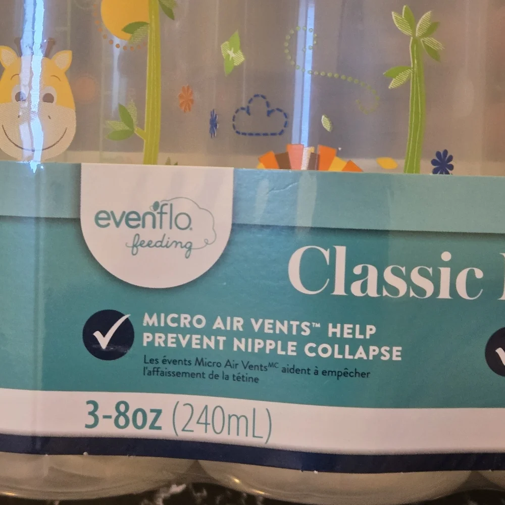 🍒🍒 (6) Evenflo Classic Prints Baby Bottles Set